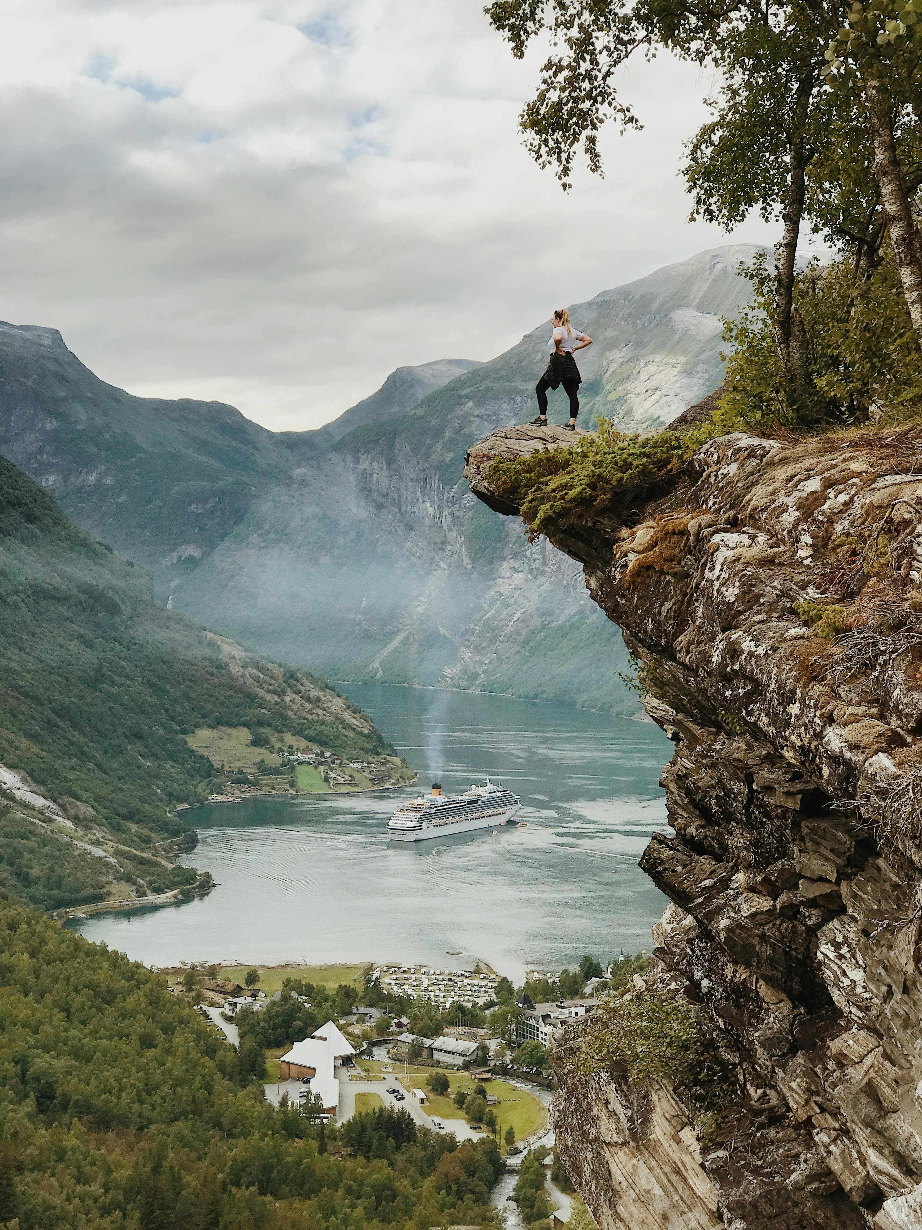 Traveler with backpack